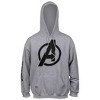 Mens Avengers Symbol with Sleeve Print Text Pull Over Hoodie - 3 of 4