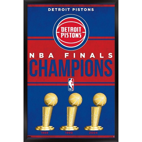Trends International Nba Detroit Pistons - Champions 23 Framed Wall Poster  Prints : Target