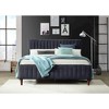 Omax Decor,Spencer Wood/Fabric Upholstered Queen Platform Bed - 3 of 4