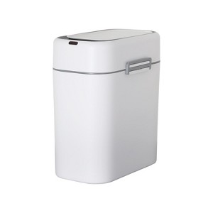 BestMassage 2.2 Gallon Trash Can with Ordor-Control and IPX5 Waterproof, White - 1 of 4