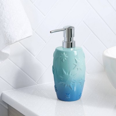 Tie-Dye Blue Ceramic Kids' Lotion Pump with Chrome Pump