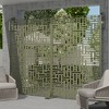 SpassWay 72"H 47"W Outdoor Metal Garden Trellis Privacy Screen Lattice Panel Indoor Room Divider - 2 of 4