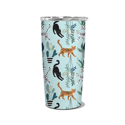 OCS Designs 17oz Stainless Steel Tumbler - Cats & Houseplants