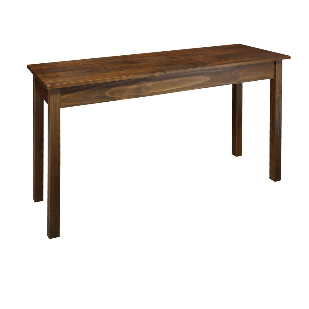 Photos - Coffee Table Kennedy Console Table with Concealed Drawer Brown - Flora Home