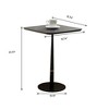 Maliang 15.74"D X23.77"H, Square Coffee Table, MDF Table Top & Metal Feet, Black - 3 of 4