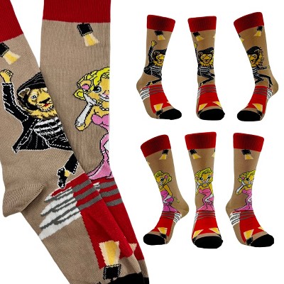Lion Marylin & Elvis Socks (Left / Right) - Women's Sizes Adult Medium from the Sock Panda