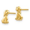 Black Bow Jewelry Kids Sitting Dog Friction Back Post Earrings in 14k Yellow Gold - 2 of 4