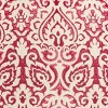 22"x22" Oversize Poly Filled Damask Square Throw Pillow Red - Rizzy Home: Cotton, Knife Edge, Zipper Closure - 2 of 3