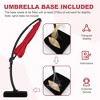 Outdoor Large Round Aluminum Offset Umbrella, Heavy Duty Offset Umbrella With 360¡ãRotation, Offset Patio Cantilever UmbrellaS With Base Included - 3 of 4