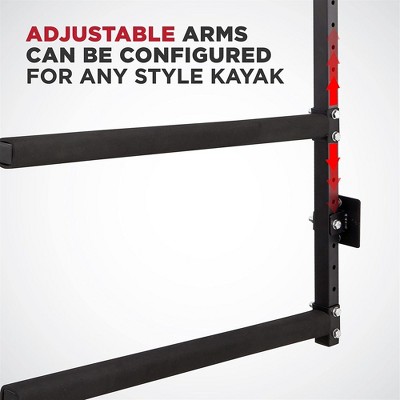 Heavy Duty Black Steel Wall Mounted Kayak Storage Rack