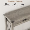 Farmhouse Sofa Table with Rattan Drawers, Console Table for Entryway, Living Room, Hallway, and Foyer with Storage - 2 of 4