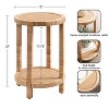 Kate and Laurel Rafina Rattan Side Table, 16x16x24, Natural - image 2 of 4