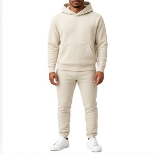 Galaxy Essentials Men’s Relaxed Fit  Heavyweight Fleece Pullover Hoodie & Sweatpants Jogging Set - 1 of 3