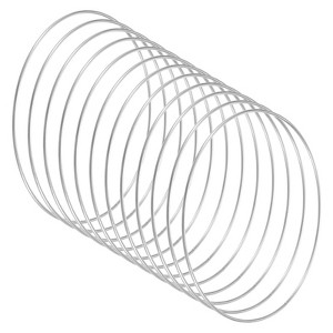 Unique Bargains Metal Electroplating Macrame Crafting Crafts Hoop 12 Pcs - 1 of 4