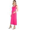 Maternity Scoop Neck Maxi Dress - 24seven Comfort Apparel™ - 2 of 4