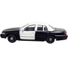Ford Crown Victoria Police Interceptor Black and White 1/43 Diecast Model Car by Motormax - 3 of 4