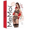 Memoi Women's 3 Piece Set Audrey Heart Print Mesh Garter - 2 of 4