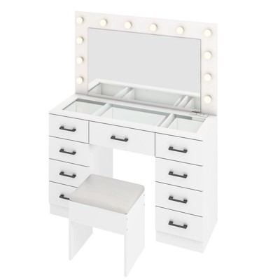 White Vanity Desk Set
