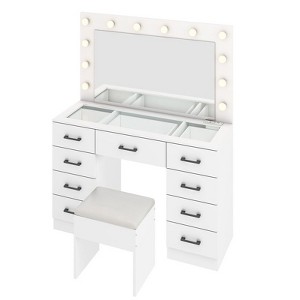 White Vanity Desk Set - 1 of 4