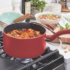 T-fal Simply Cook Nonstick Dishwasher Safe Cookware, 3qt Saucepan with Lid, Red - image 2 of 4