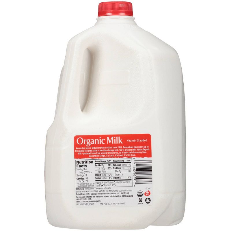 Kemps Organic Whole Milk - 1gal, 2 of 10