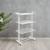 68.1 Inch Tall Foldable 4-Tier Clothes Drying Rack, Steel Rolling Laundry Dryer Stand Easy Assembly Laundry Rack for Indoor Outdoor Use - 3 of 4