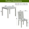 NicBex 5-Piece Counter Height Dining Set, Wooden Kitchen Table with Acrylic Crystal Trim & 4 Upholstered Chairs, Table Set, Dining Chairs Set - 3 of 4
