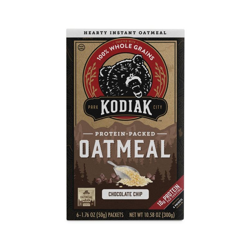 Kodiak Protein-Packed Instant Oatmeal Chocolate Chip - 6ct, 1 of 8