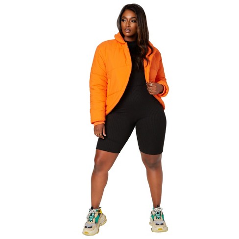 orange plus size jacket