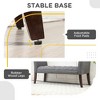Resenkos Button-Tufted Storage Ottoman Bench - Upholstered Bench with Rolled Armrests, for Living Room/Hallway, - 4 of 4