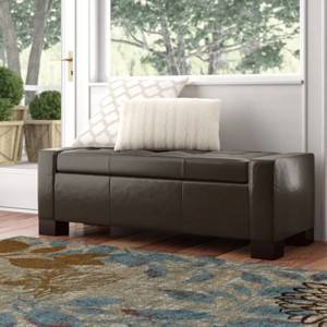 Large 51" Tufted Storage Ottoman Bench with Multi-Functional Hidden Storage Space for Living Room, Entryway or Bedroom-Tanpinhause - 1 of 4