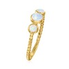 RS Pure by Ross-Simons Opal 3-Stone Ring in 14kt Yellow Gold - 2 of 4