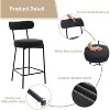 Jojoka Counter Height Bar Stools Set of 2,26 Inch Barstool Chairs with Back and Metal Legs for Kitchen Island - 4 of 4