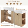 TIRAMISUBEST 21.6 inch Modern Floating Bathroom Vanity with Ceramic Basin, Wall Mounted Bathroom Vanity Cabinet with 1 Door and Side Storage Shelves - 4 of 4