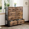 GALAXHERO 10-Drawer Bedroom Dresser, Fabric Storage Tower with Cabinet, Tall Organizer for Clothing & Closet, Metal Frame & Wooden Top - 2 of 4