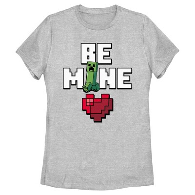 Women s Minecraft Be Mine Creeper T shirt Target