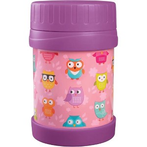 Bentology 13oz Stainless Steel Insulated Lunch Jar Thermos for Kids - Owl- Wide Mouth Leak-Proof Storage Jar for Hot/Cold Food, Soups, Liquids - 1 of 4
