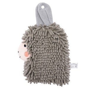 REGALWOVEN Alpaca Soft Absorbent Chenille Decorative Fuzzy Ball Hand Towel 7" x 11" 1 Pc - 1 of 4