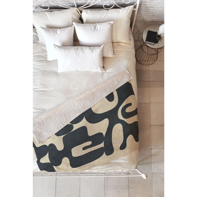 Nadja Modern Abstract Shapes 1 60" x 50" Fleece Throw Blanket - Deny Designs, 1 of 3