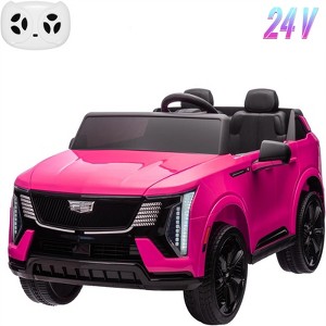 Garvee 24V 2-Seater Ride On Car for Kids, Licensed Cadillac Electric Truck with Remote Control, LED Lights, Music, Battery Powered Ride On Toy - 1 of 4