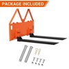 46" Heavy-Duty Tractor Pallet Forks, 2600lbs Capacity, Quick-Attach Skid Steer Forks with Trailer Hitch Ball, for Farms & Warehouses - 2 of 4