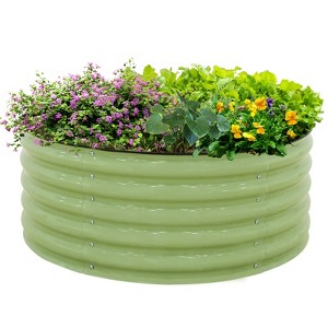 EAGLE PEAK Galvanized Metal Raised Garden Bed Planter - 1 of 4