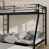 VASIP Full Bunk Bed with Rolling Trundle & Ladder, 3-in-1 High-Stability Square Tube Frame for Home & Dormitory,Black - 4 of 4