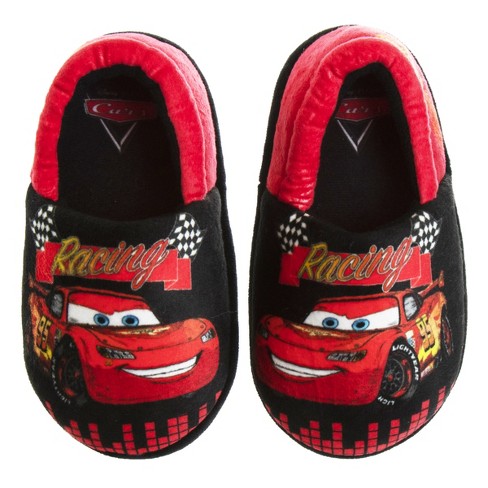 Disney Lightning McQueen Kids Plush Slippers Boy Cars Cartoon Autumn Winter  Warm Soft Soled All Inclusive Household Shoes Gift