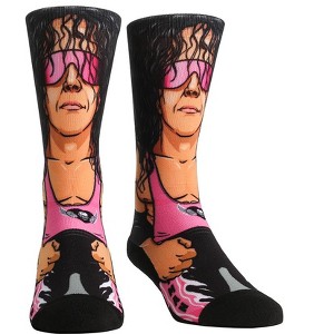 Rock Em Elite Bret The Hitman Hart Licensed WWE Crew Socks L/XL - 1 of 1