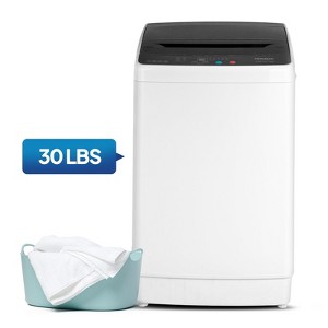 ROVSUN 30LBS Washing Machine, Full-Automatic Portable Washer with Stainless Steel Drum, Electric Laundry Machine, 110V Washer with Drain Pump - 1 of 4
