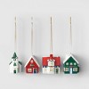 Set of 4 Ceramic Village Christmas Ornaments - Threshold™ - 3 of 4