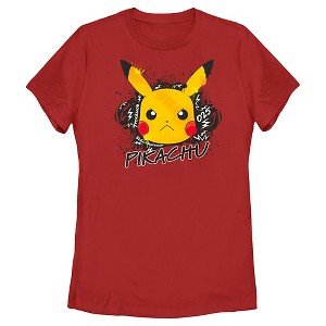 Women's Pokemon Angry Pikachu T-Shirt - 1 of 4