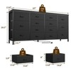 Coolmee 63 inch Dresser Tv Stand for 65 70 75 Inch Tv, 14 Drawer for Bedroom with Power Outlets, Large Long Fabric Dresser Entertainment Center - 3 of 4