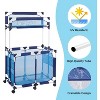 VINGLI Pool Storage Organizer Bin Rolling Poolside Mesh Container Pool Float Storage for Home Garage, Children Playroom or Pool Toys (35x23x59in) - 2 of 4